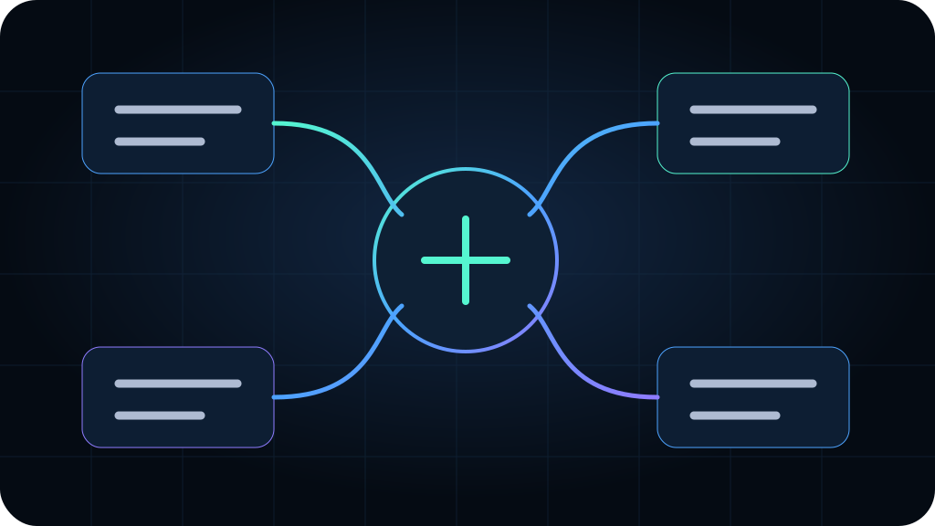 Business workflow map connecting forms, documents, approvals and reporting